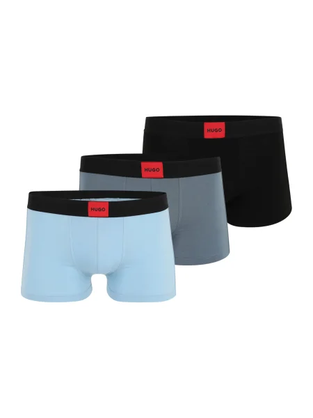 HUGO boxerky pánske s elastanom TRUNK TRIPLET PACK hnedá