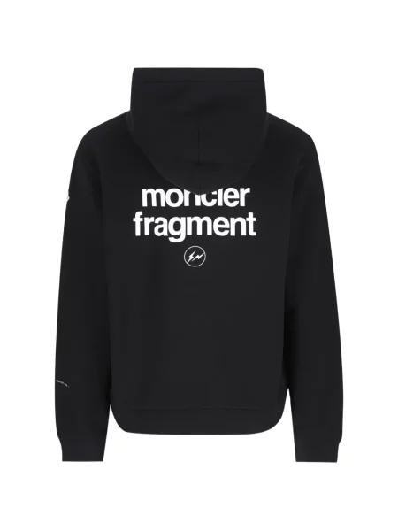 Hanorac cu glugă Moncler cu imagine negru