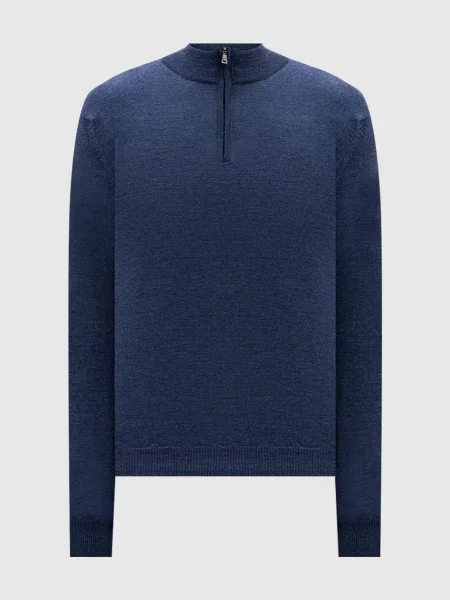 Меланжевий джемпер з вовни мериноса Cashmere&whiskey синій