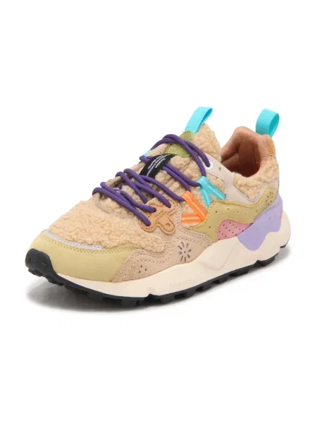 Sneakersy Flower Mountain zamszowe w kwiatki beżowe