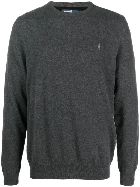 Siuvinėtas vilnonis megztinis Polo Ralph Lauren žalia