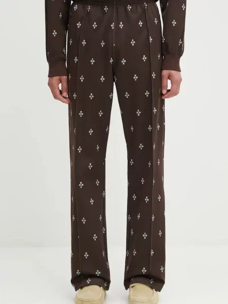 Kalhoty Needles Track Pant hnědá
