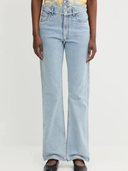 Coperni x Disney Crown jeans high waist albastru