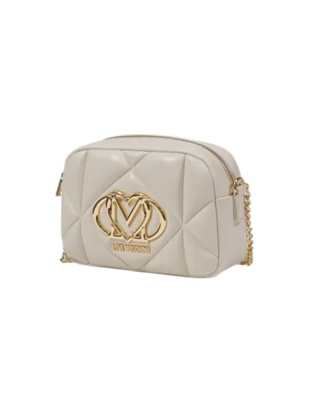 Mała torebka crossbody Love Moschino beżowa