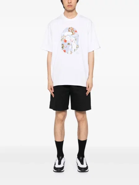 Tricou A Bathing Ape® cu imagine alb