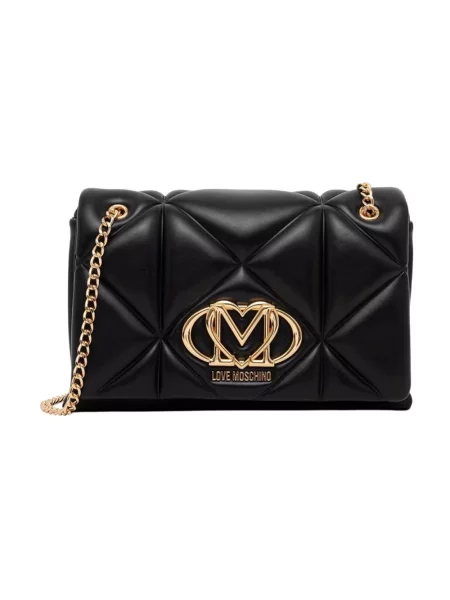 Love Moschino torebka z imitacji skóry czarna