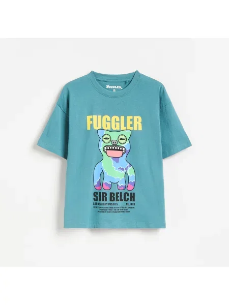 Reserved Fuggler póló sötéttürkiz