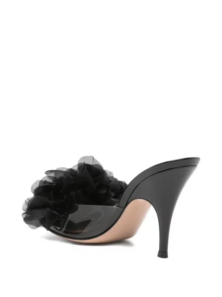 Sandale Gianvito Rossi cu model floral negru