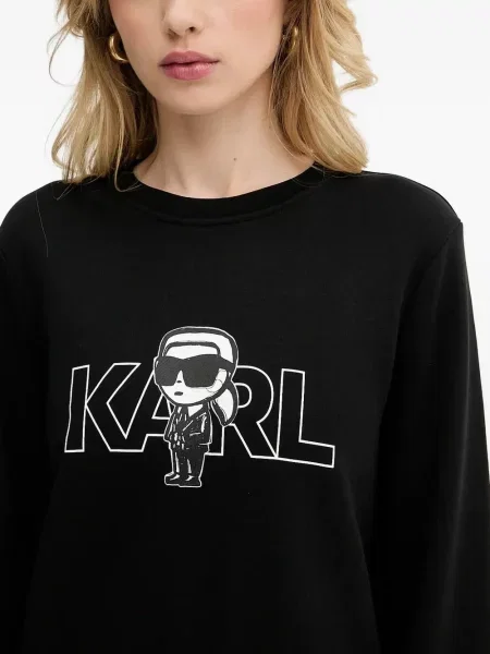 Hanorac Karl Lagerfeld cu imagine negru