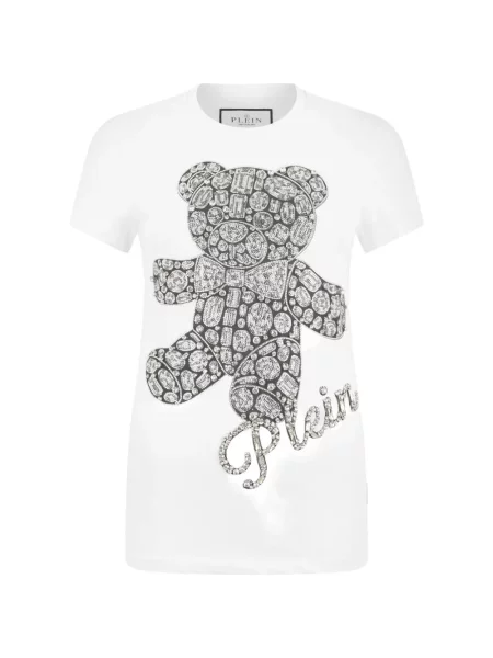 Ursuleț de pluș tricou Philipp Plein alb