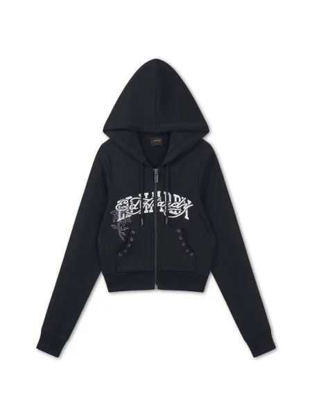 Ed Hardy Hanorac 'Panther negru alb