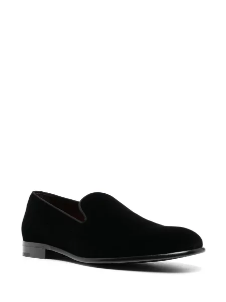 Pantofi loafer Dolce & Gabbana de catifea negru