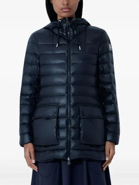 Geacă Moncler cu glugă negru