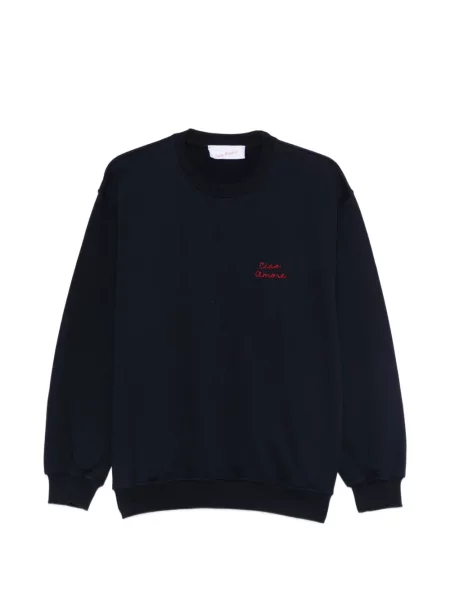 Hanorac Giada Benincasa cu broderie lung albastru