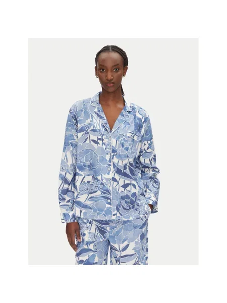 Gap Zgornji del pižame Relaxed Fit modra