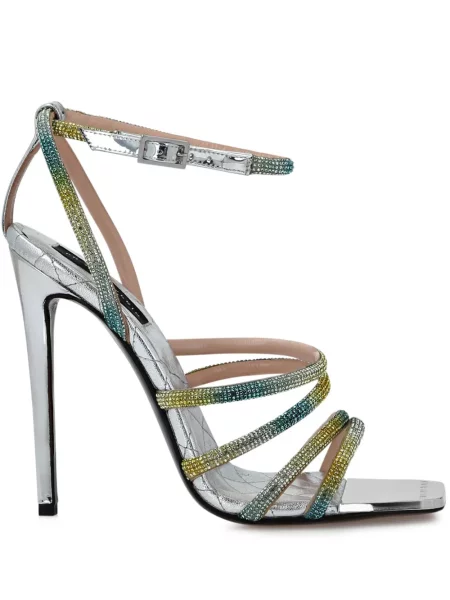 Sandale Philipp Plein de cristal argintiu