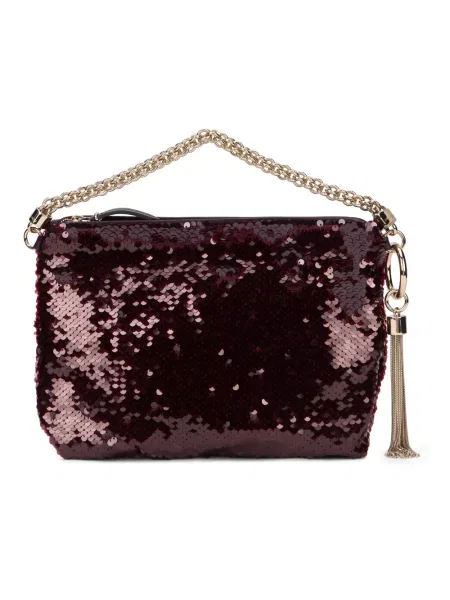 Satynowa kopertówka Jimmy Choo czerwona