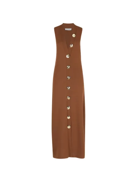 Rochie maxi Altuzarra fără mâneci maro