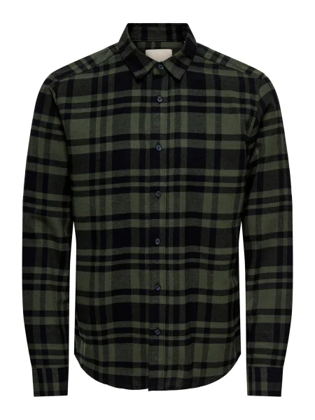 Only & Sons Srajca ONSGUDMUND oliva črna