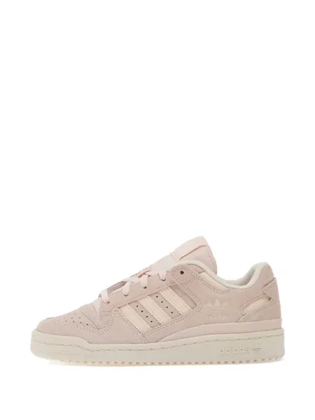 Sneakerși Adidas Adilette din piele de căprioară alb