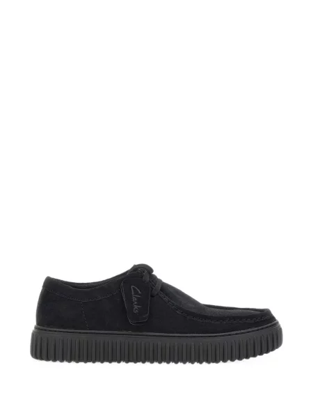 Ghete desert Clarks cu șireturi din dantelă negru