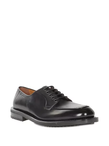 Pantofi derby Ferragamo cu șireturi din dantelă negru