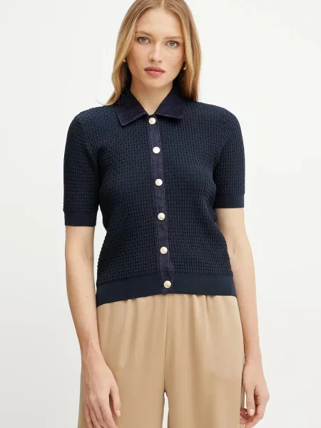 Morgan kardigan MBIANCA granatowy lekki MBIANCA