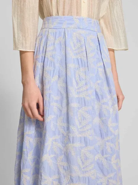 Spódnica midi z plisami model ‘KYLIE’ 0039 Italy błękitna