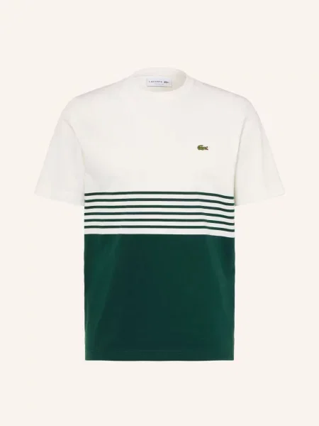 Lacoste Tričko / tmavě zelená bílá