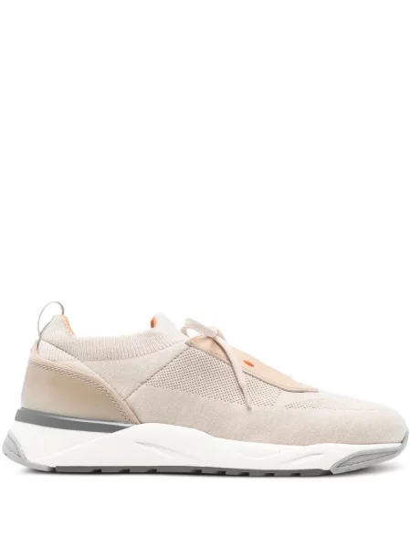 Sneakerși Santoni cu șireturi din dantelă