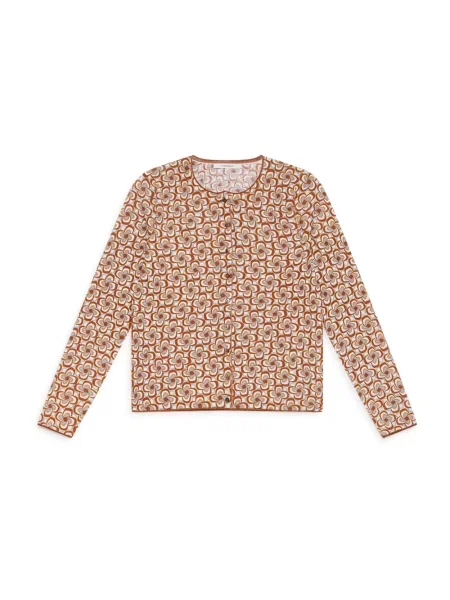 Kardigan Maliparmi z nadrukiem brązowy