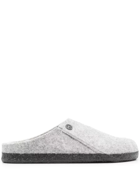 Papuci de casă Birkenstock de lână gri