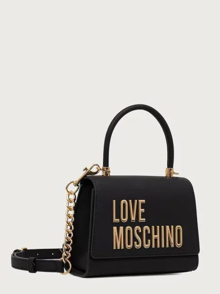 Кожаная сумка через плечо Love Moschino