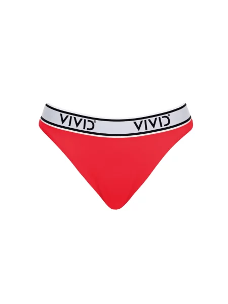 VIVID Bikini nadrágok Mix&Match piros / fekete fehér