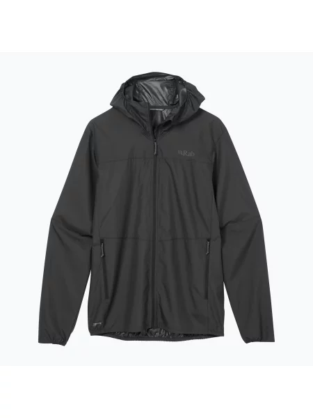 Kurtka przeciwiatrowa Rab Windgather Hoody black czarna