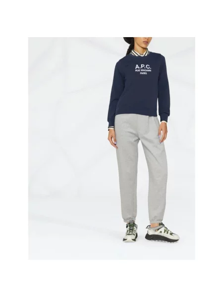 Bluza A.p.c. z logo niebieska
