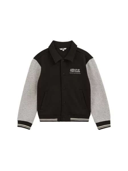 WE Fashion Geacă de primăvară-toamnă gri deschis negru