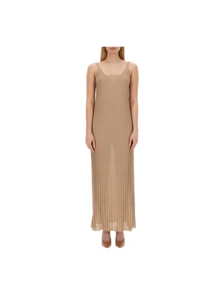 Długa sukienka maxi Max Mara beżowa