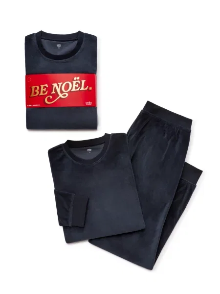 Pijamale Celio din piele albastru