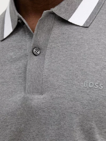 Однотонное поло Boss черное