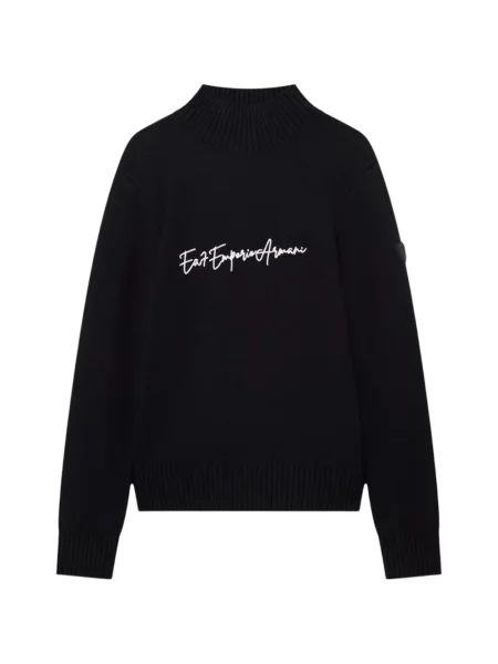 Hímzett szvetter Ea7 Emporio Armani fekete