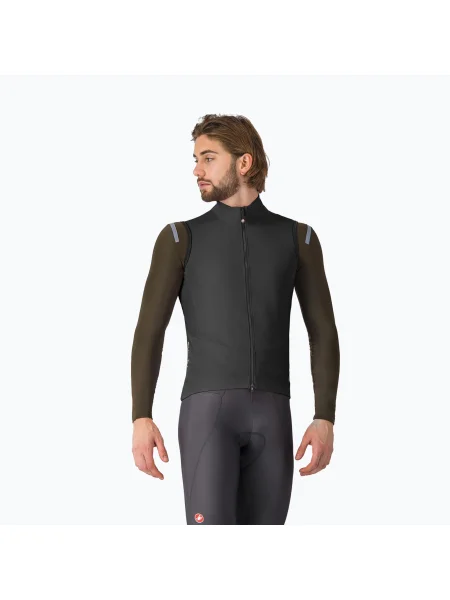 Мъжка жилетка за колоездене Castelli Perfetto Air light black черно