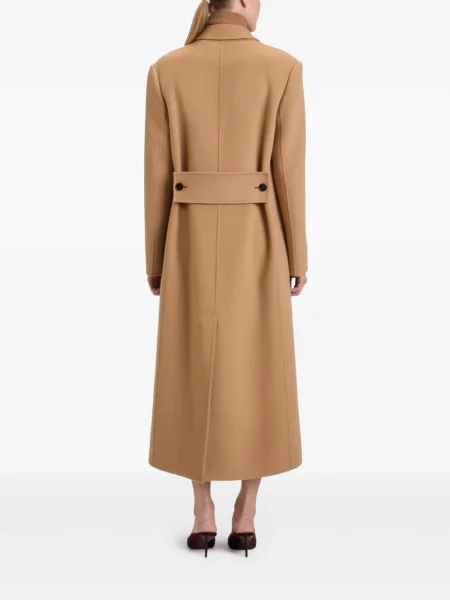 Palton Victoria Beckham de lână maro