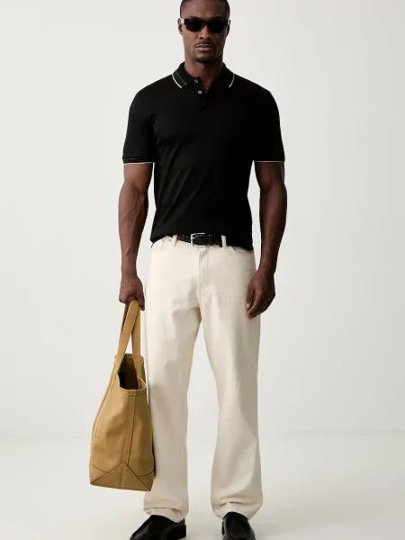 Tricou polo Boss negru