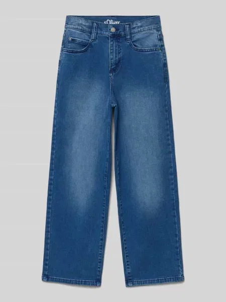 Jeansy o kroju baggy fit z mieszanki bawełny model ‘BAGGY’ S.oliver Red Label niebieskie