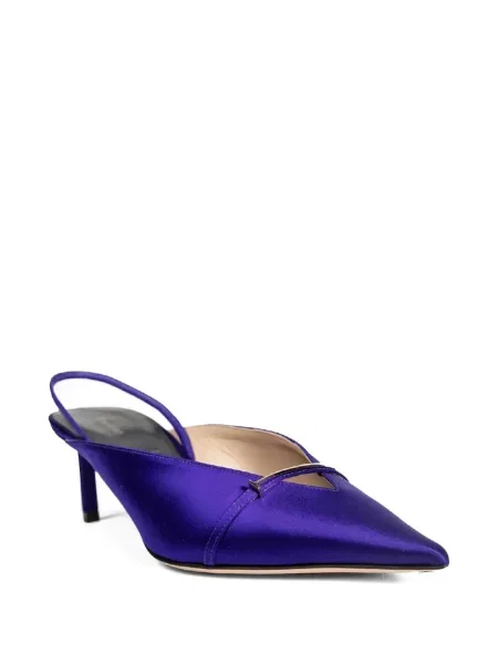 Pantofi cu toc Tom Ford din satin slingback violet