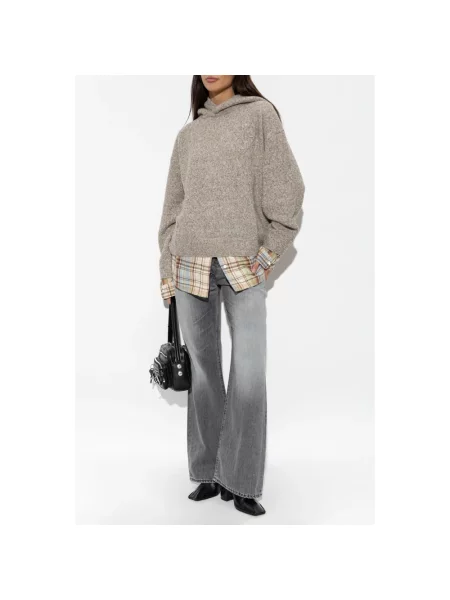 Bluza z kapturem Acne Studios z kapturem beżowa