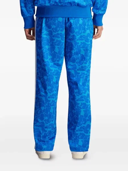 Панталон Adidas с принт на райета синьо