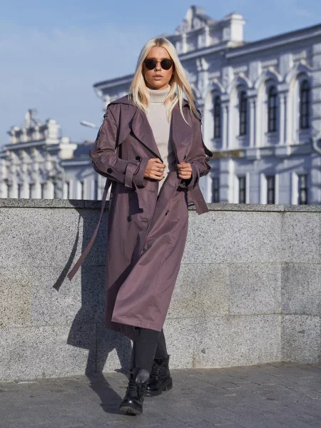 Тренч MilaNova бавовна/віскоза фуксія