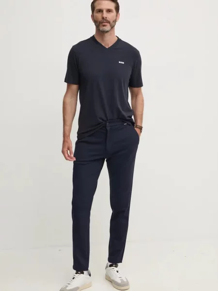 Однотонная футболка Boss Green синяя